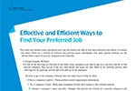 Effective and Efficient Ways to Find Your Preferred Job